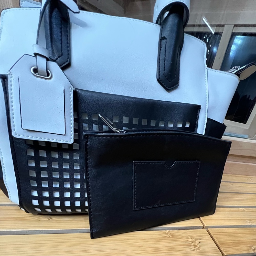 Reed Krackoff Atlantique perforated black and white Handbag - Picture 3 of 14